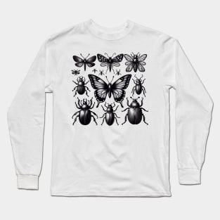 Insect Bug Collection 2024 Moth Stag Beetle Cicada Long Sleeve T-Shirt